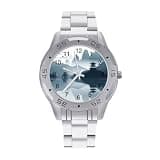 NTVOWPZO Three-Hand Analog Stainless Steel Watches for Men Easy Reader