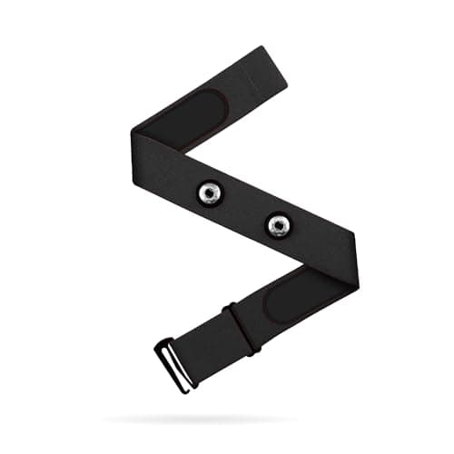 Frontier X Replacement Heart Rate Chest Strap, Compatible with Frontier X2 Wahoo Tickr Polar Garmin HRM Coospo - Heart Rate Monitor Strap Replacement (Black, Small)