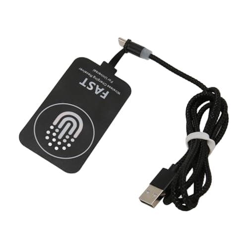 Funien Type C Wireless Charger Receiver Ultra Thin with Magnetic Charging Cable for A51 A40 J3 J7, Fast Charging Adapter for 2, Portable ABS Material
