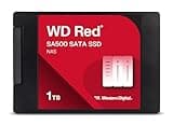Western Digital 1TB WD Red SA500 NAS 3D NAND Internal SSD - SATA III 6 Gb/s, 2.5"/7mm, Up to 560 MB/s - WDS100T1R0A, Solid State Hard Drive