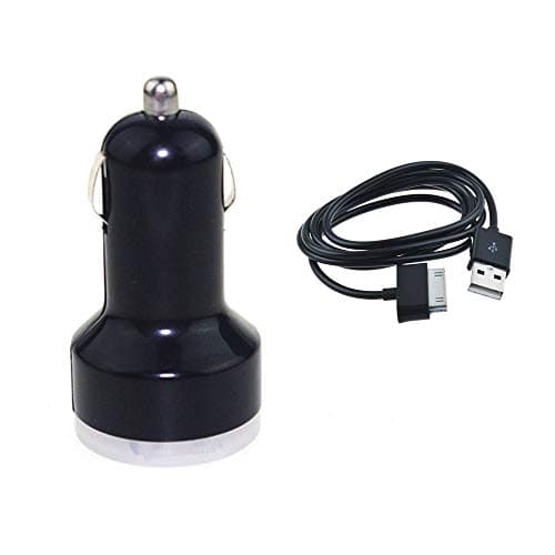 ABLEGRID Car Charger + USB Cable Vehicle Auto Adapter Power Supply Cord for Samsung Galaxy Tab 2 GT-P3113-ZWYX GT-P3113Z SCH-i705 Tablet PC