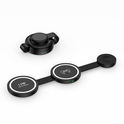 18W Fast Wireless Charger Pad 3 in 1 Foldable Travel Wireless Charging Station Kick Stand for Samsung Galaxy S26 Ultra S26 S25 FE S25 S24 S23/Z Flip Fold 7 6, Galaxy Watch 8 Classic/7/6/5/Galaxy Buds4