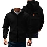 Beessbest Backpack Hoodie for Men Travel Jackets Zip Up Hooded Sweatshirt