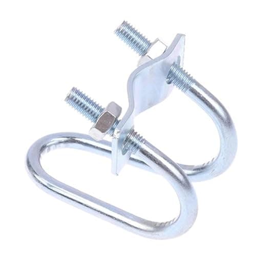 1Pc U Bolt 20 25 32 40 50 60 M8 Galvanized Double U-Shaped Bolt Cross Pipe Clamp Screw Steel Connector Fixing Clamp Hardware(20X60mm)