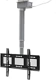 UHRLGHS Motorised TV Bracket Stand - LCD TV Floor Stand, Double Column Auto Lifting Telescopic TV Stand, for 55" to 90" TVs, with Remote Control and Switch, Can Be Hidd,