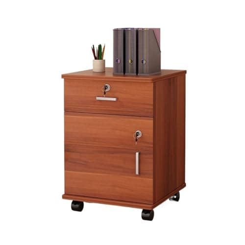 ZGLINMZ Lockable Filing CabinetLow Office Storage Cabinet with OrgaStylish Red File Cabinet for Home & Office UseDurable & SpaceSaving Design