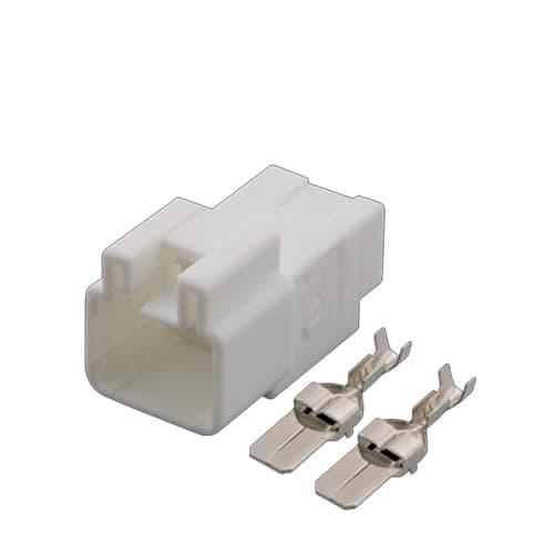 AICNRUT 1/5/10/20/50 Sets 2 3 Pin 7282-3020 7283-3020 Automobile Connector High Current Wiring Socket 7.8mm Male Female White Plug AICNRUT(2p male,1 set)