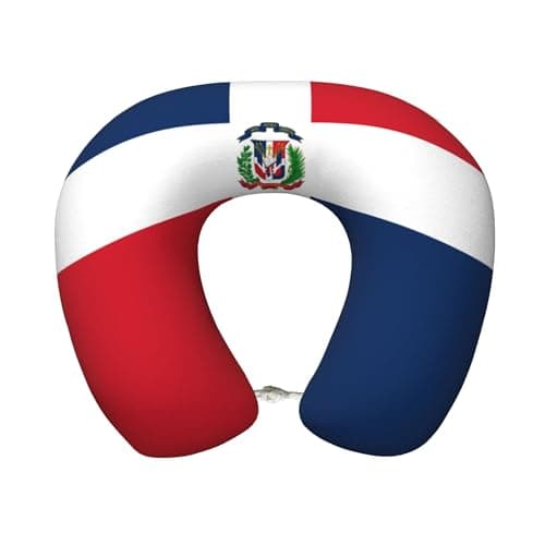 CUTEDWARF Flag of The Dominican Republic Adult Portable Office Rest Cushion U Shape Travel Sleeping Memory Foam Pillow