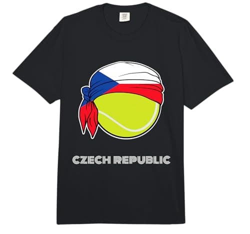 Czech Republic Mens Tennis Top for Players, Fans or Coach Comfort Colors Adult Heavyweight T-Shirt