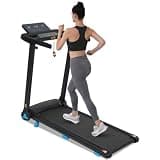 Treadmill with Incline, 3.0HP Quiet Foldable, 10.0MPH, 300 LBS Capacity, Heart Rate Sensors, Walking Pad for Home Exercise Equipment