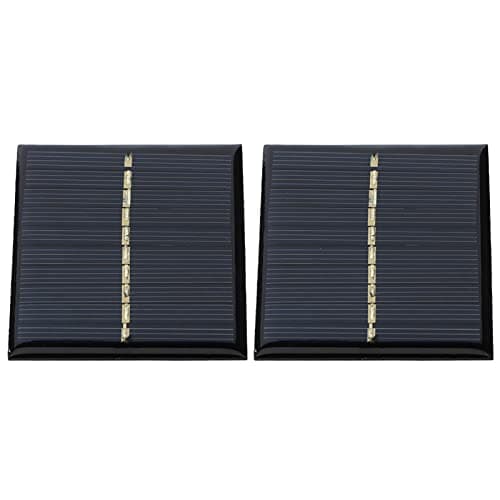 Maqulae 2pcs DIY Solar Panel Kit 0.5W 5V Polysilicon Solar Charging Board with Packaging for Toys Lamps Chargers Projects