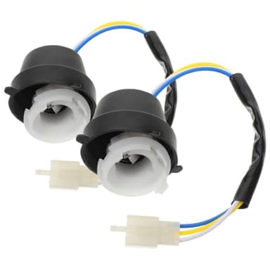 Anneome 2pcs Motorcycle Pre-wiring Sockets Durable Light Socket Adapter for Motorbike Electric Scooter Reliable Connection Easy Installation Fits Various Models
