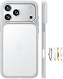 TORRAS Shockproof for iPhone 17 Pro Max Case with Camera Control Button, [12FT Military Grade Drop Protection] Enhanced Grip & Soft Touch Translucent Slim 17 Pro Max Case [3 Colors Buttons], Grey