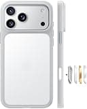 TORRAS Shockproof for iPhone 17 Pro Max Case with Camera Control Button, [12FT Military Grade Drop Protection] Enhanced Grip & Soft Touch Translucent Slim 17 Pro Max Case [3 Colors Buttons], Grey