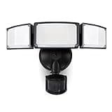 LUTEC 72W 7500LM LED Security Lights Motion Sensor Light Outdoor, 5000K Daylight, IP65 Waterproof, Dusk to Dawn, 3-Head Motion Detected Flood Light for Garage, Yard, Porch(Black)