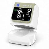 Automatic Electronic Blood Pressure Monitor, 22-40 CM Blood Pressure Cuff, 3 Users*199 Memories, Arm Blood Pressure Monitors for Home Use, Backlit Large LED Screen, BP Monitor (White Olive Green)