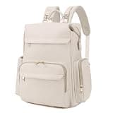 ARDIKAMA Large Capacity Diaper Bag Backpack with Changing Pad, Waterproof Baby Travel Backpack for Parents-Beige