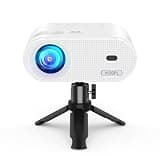 Mini Projector, VISSPL FHD 1080P Video Projector, Small Portable Outdoor Projector with Tripod, Kids Gift, Home Theater Movie Phone Projector Compatible with Android/iOS/Windows/TV Stick/HDMI/USB