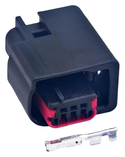 XCKGTESF 3 Pin Female Automobile Connector Transducer 1438454-1(Female With 15cm Wires,1 Pcs)(FemaleWith Pin,5pcs)