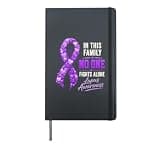 Family Support Lupus Awareness Purple Ribbon Hardcover Journal, Black