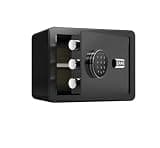 fireproof safe Digital Security Small Safes with Electronic Keypad Anti-Theft Home Safe Dual Alarm System, for Home Office(Black)