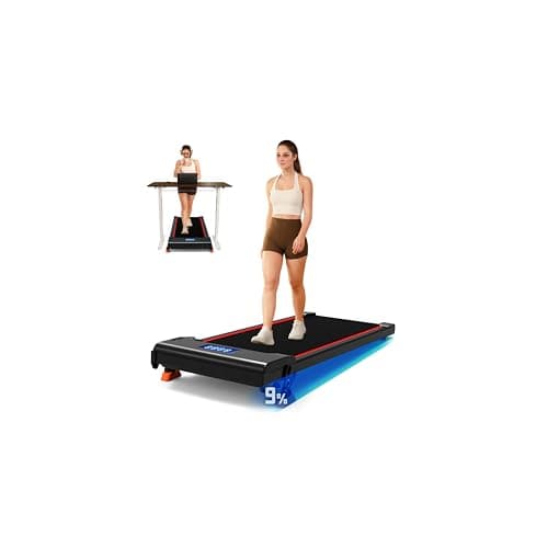 NeoSilent Walking Pad with Incline Under Desk Treadmill 4 Level 9% and BLDC Core, Extra-Large Belt, App and Remote Control, Compact Mini Treadmills for Home Office Small Space
