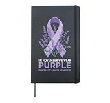In November We Wear Purple Pancreatic Cancer Awareness Hardcover Journal, Black