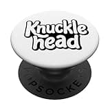 Knucklhead Black n White Text PopSockets Adhesive PopGrip