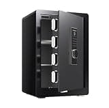 fireproof safe Digital Security Safe Box Fingerprint Home Safe Dual Alarm SystemAdjustable Shelf for Bedroom Office Hotel