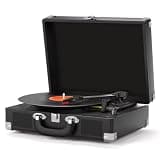 Maio Vintage Record Player with Bluetooth Speakers, 3-Speed Belt-Drive Suitcase Turntable for 7/10/12 Inch Vinyl Records, RCA Output, Aux-in, Headphone Jack, Auto Stop(C200)