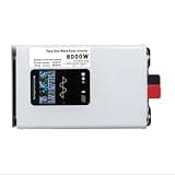 HENGJINGTR 8000W Pure Sine Wave Inverter, 12V-72V DC to 110V/220V AC Power Inverter with 2 AC Outlets,LCD Display, Car Power Converter for Truck, Home, Vehicles,12V to 230V 60Hz