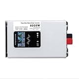 HENGJINGTR 8000W Pure Sine Wave Inverter, 12V-72V DC to 110V/220V AC Power Inverter with 2 AC Outlets,LCD Display, Car Power Converter for Truck, Home, Vehicles,12V to 230V 60Hz