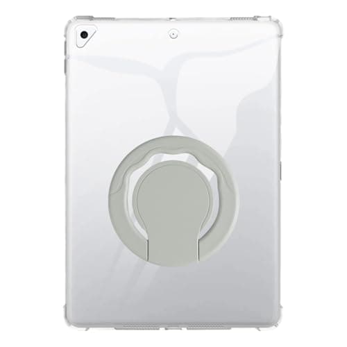 Shantime Tablet Case and Stand Holder Compatible with iPad Air 3rd Gen 10.5 2019 Case, Shockproof Cover and 360 Rotating Ring Handle Grip Bracket(Clear)