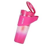 Aumotop IP7 460ml Portable Blender with 6 Blades for Shakes and Smoothies, USB Rechargeable, Easy to Clean (Pink)