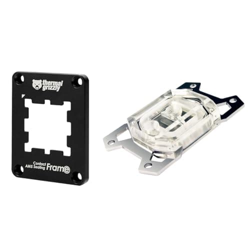 Watercool HEATKILLER IV PRO CPU Water Block (AM5) and Thermal Grizzly AM5 Contact Sealing Frame Bundle, Acrylic Clean, TR-60014-99087