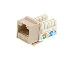 Networx Cat6 Keystone Jack - 90 Degree RJ45 Ethernet Module - 50 Micron Gold Plated - Slim Profile for High Density Patch Panels - UL-Listed Fire Retardant - Beige - 25 Pack