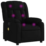 HGLADYU Manual Reclining Massage Chair with 6 Vibration Points, Fabric Upholstered Recliner with Side Pocket, 135-Degree Reclining Armchair for Living Room
