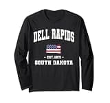 Dell Rapids South Dakota SD Vintage State Athletic Design Long Sleeve T-Shirt