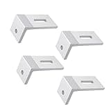 KoiLykke 90 Degree Solar Panel Mounting for L Bracket, Aluminum Alloy for Z-Brackets for RV Boat Off-Grid Roof, 10W-100W Panels, Silver