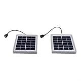 Shophubio 2 Pack Portable Solar Panel with Bracket, 5W USB Outdoor Charging Station, Weather Resistant Foldable Sun Charger for Camping Hiking, Black and White(white)