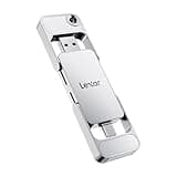 Lexar D70E 1TB Dual Drive External SSD, Up to 2000MB/s Read and 1800MB/s Write, Durable Metal Housing Design, Cable-Free Portable SSD for USB Type-C/Type-A Devices, Compatible with iPhone 17