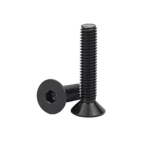 1/100ps Black 304 Stainless Steel Hexagon Hex Socket Flat Countersunk Allen Head Screw Bolt(5pcs M5x70mm)