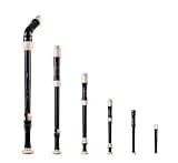 SMARTWOODI Recorder Set RS-605B Black & Ivory (Bass, Tenor, Alto, Soprano, Sopranino, & Garklein)