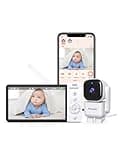 Anicebb Smart Baby Monitor with App & 5" Screen, Dual Mode (2.4 GHz WiFi Phone Access & Secure No-WiFi), Auto Motion Tracking PTZ Camera, 36H Battery, Night Vision, Cry/Temp Alerts
