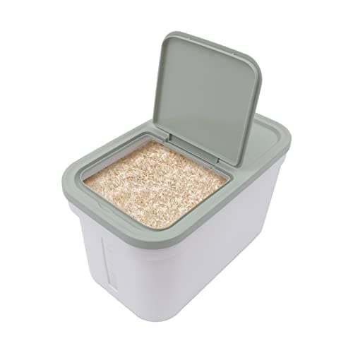 SOKDNHF 20 Lbs Rice Container Storage, Grain Storage Bucket With Rice Cup, Multi Functional Grain Storage For Grains, Beans, Sugar, Flour, Nuts, Coffee, Dried Fruits, Pasta Or Pet Food
