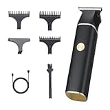 Hair Clippers for Men Professional, Hair Trimmer for Men Zero Gapped T Blade Edgers Liners, Cordless Hair Clippers Cutting Mustache Facial with LCD Display Gifts for Men, Black