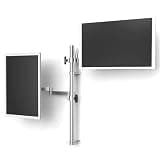 Dual Monitor Wall Mount, Computer Screen Wall Bracket, Angle and Height Adjustable, for 16-32" Screens, Each Holds Up to 8kg, for Industrial & Office Use (75cm)