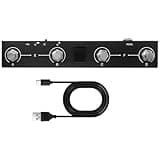 HaeKap Wireless Bluetooth MIDI Foot Controller, Rechargeable 4 Buttons Pedal, Compatible for Windows, for Mac, for Ios, for Android and Other Platforms