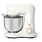 Matte White Stand Mixer 3.5 Quart, 12-Speed Electric Mixer with 300W Motor, Tilt-Head Standing Mixer for Baking, 3.5 Qt Stainless Steel Bowl, Splash Guard, Dough Hook, Flat Beater, Balloon Whisk