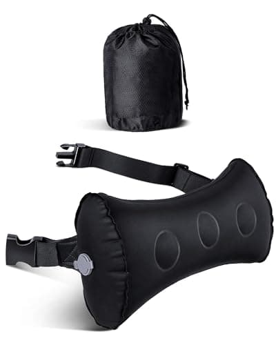 KUKIHO Inflatable Lumbar Pillow for Airplane Travel – Compact Air Cushion for Long Flights
